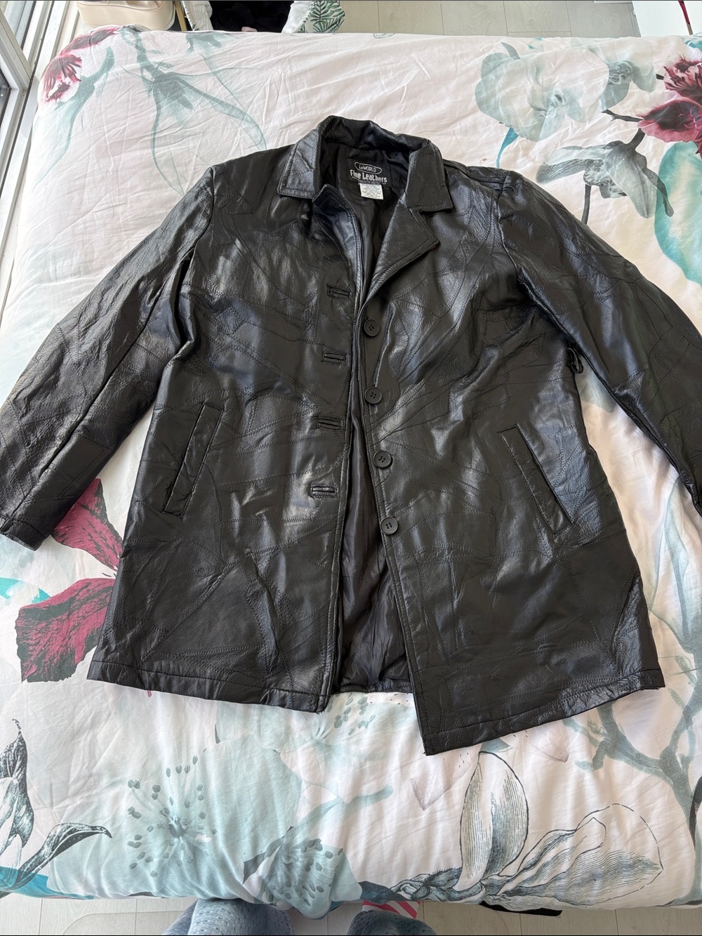 Genuine Leather Unique Y2K Patchwork Vintage Jacket